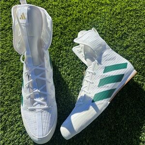 Adidas Box Hog 4 “White Collegiate Green” Boxing Shoes Size 10.5
